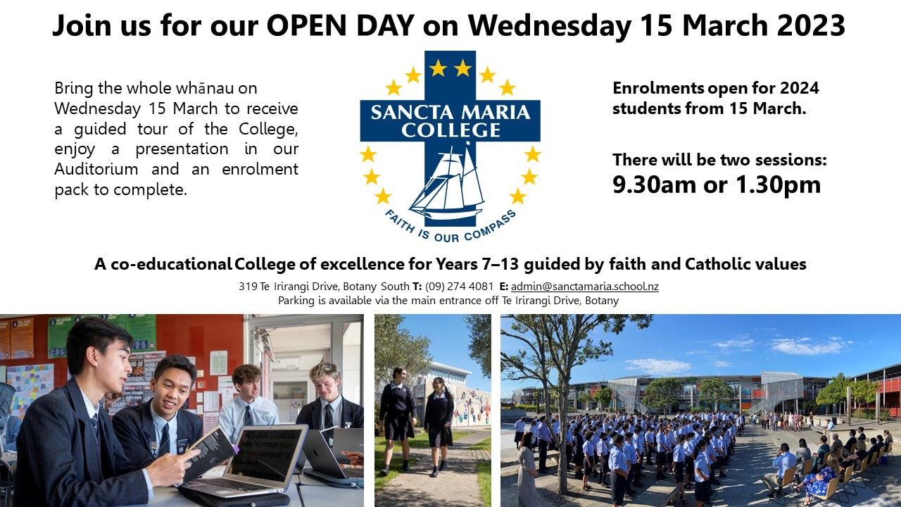 The Build up to our Open Day Sancta Maria College